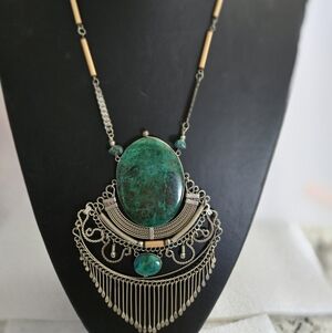 Peruvian Malachite Chrysocalla Necklace